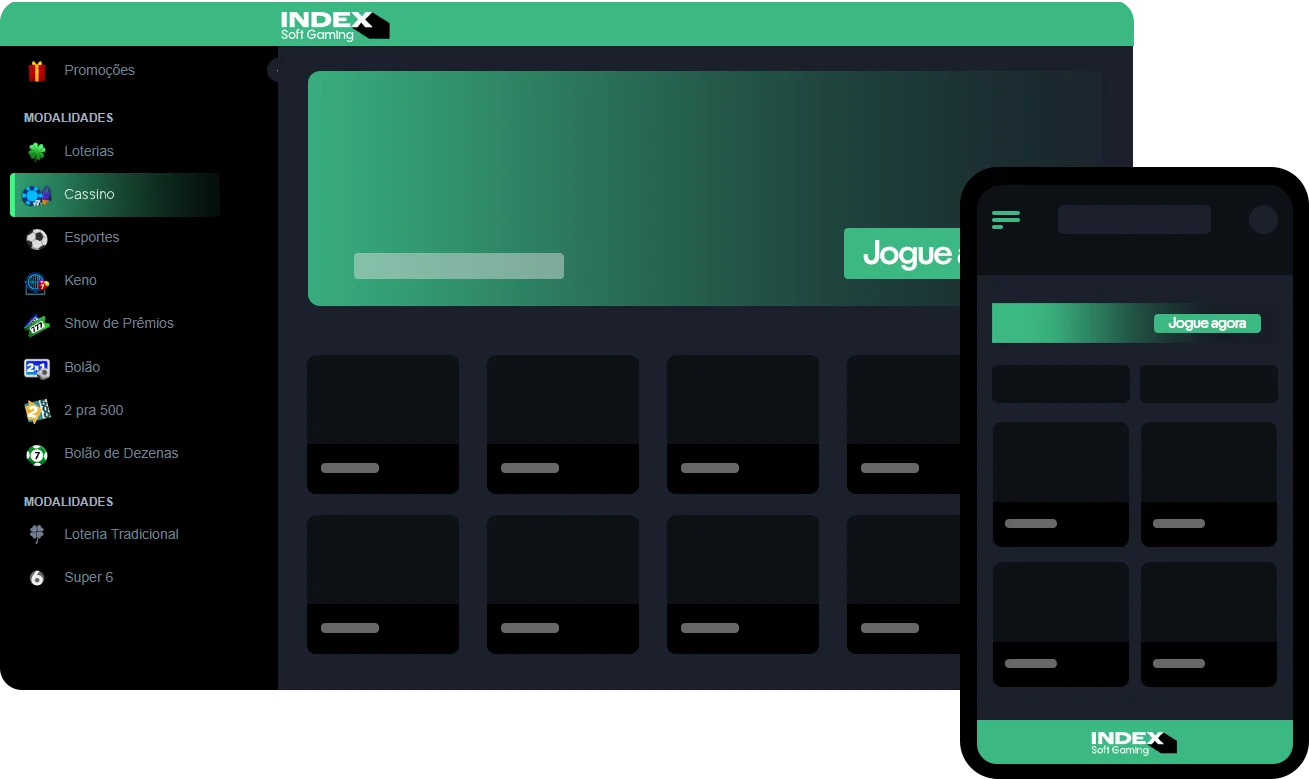 Interface do Sistema de iGaming da Index Soft